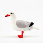 25CM Realistic Red-Billed Gull Plush Toy Stuffed Bird Doll