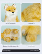 25CM Cute White Faux Fur Indoor Animal Plush Toy Doll