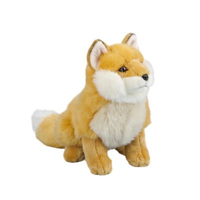 25CM Cute White Faux Fur Indoor Animal Plush Toy Doll