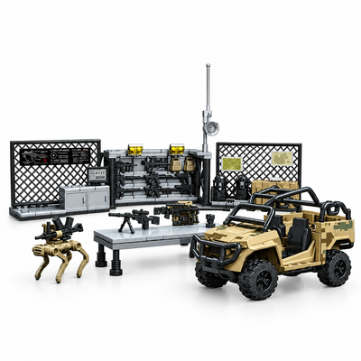 271PCS Military Polaris Armored Vehicle & Guard Post Building Blocks Kit