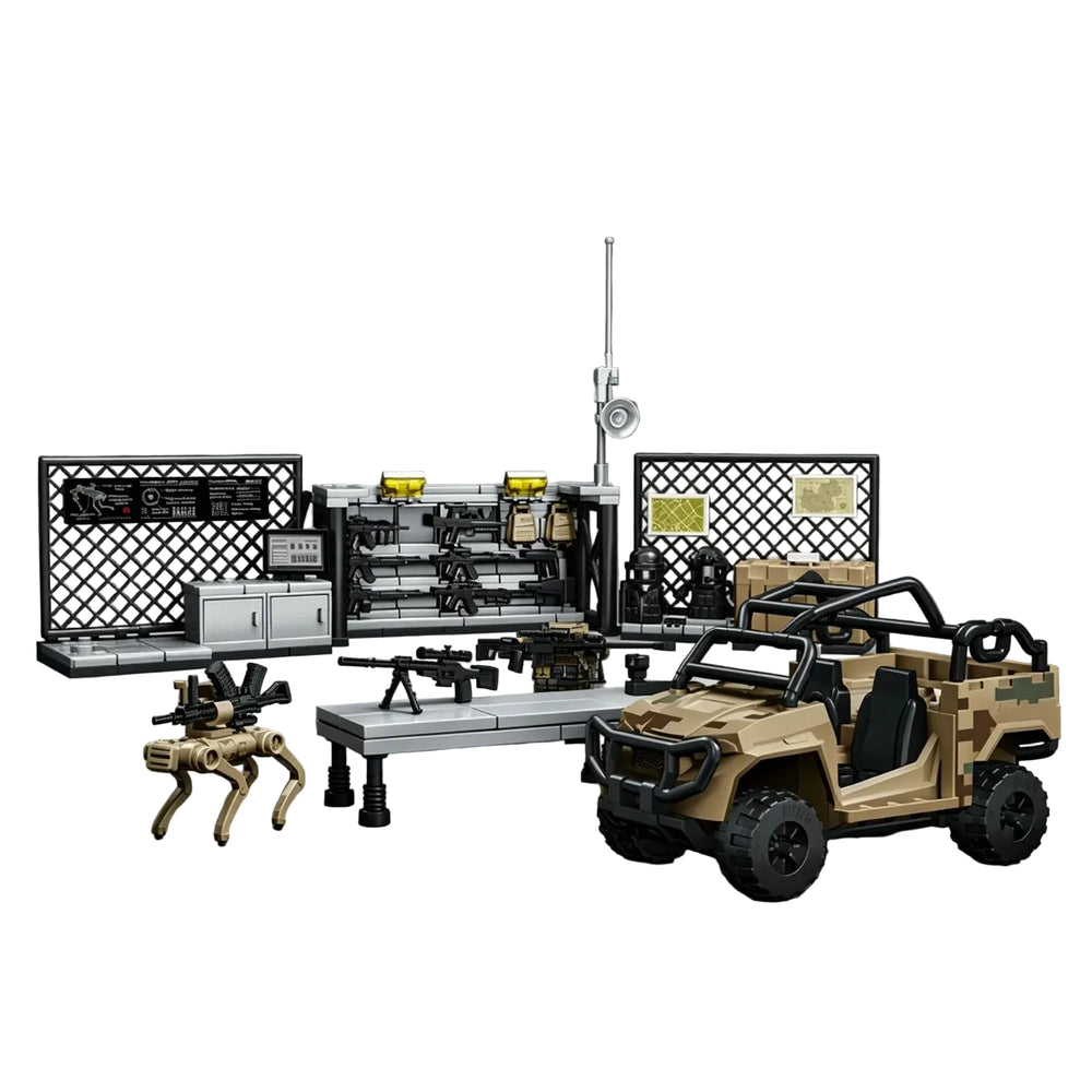 271PCS Military Polaris Armored Vehicle & Guard Post Building Blocks Kit