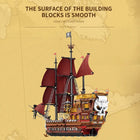 Red Sail Pirate Ship Building Set | 2776PCS Fabric Sails | ToyIvia