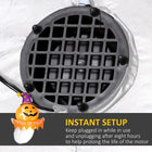 3.5FT Inflatable Window Ghost Orange Face Suction Cup LED Decor