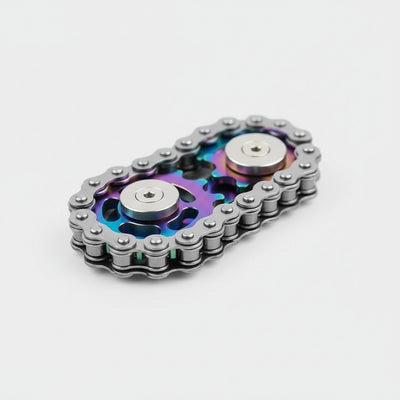 Stainless Steel Chain Gear Metal Fidget Spinner EDC Desk Toy