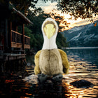30CM Lifelike Pelican Plush Toy Soft Stuffed Bird Animal