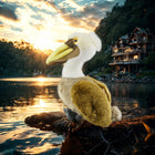 30CM Lifelike Pelican Plush Toy Soft Stuffed Bird Animal