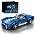 312PCS Blue Sports Car Building Block Set – Classic Roadster Model Kit for Adults & Teens