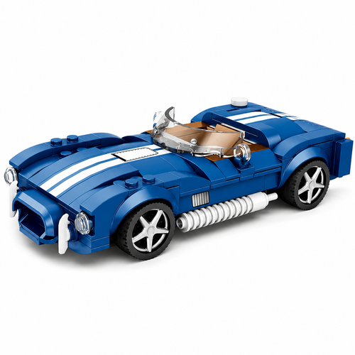 312PCS Blue Sports Car Building Block Set – Classic Roadster Model Kit for Adults & Teens
