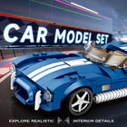 312PCS Blue Sports Car Building Block Set – Classic Roadster Model Kit for Adults & Teens