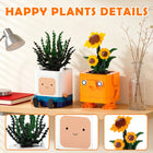 338Pcs Adventure Time Happy Plants Building Block Set - Succulent & Sunflower