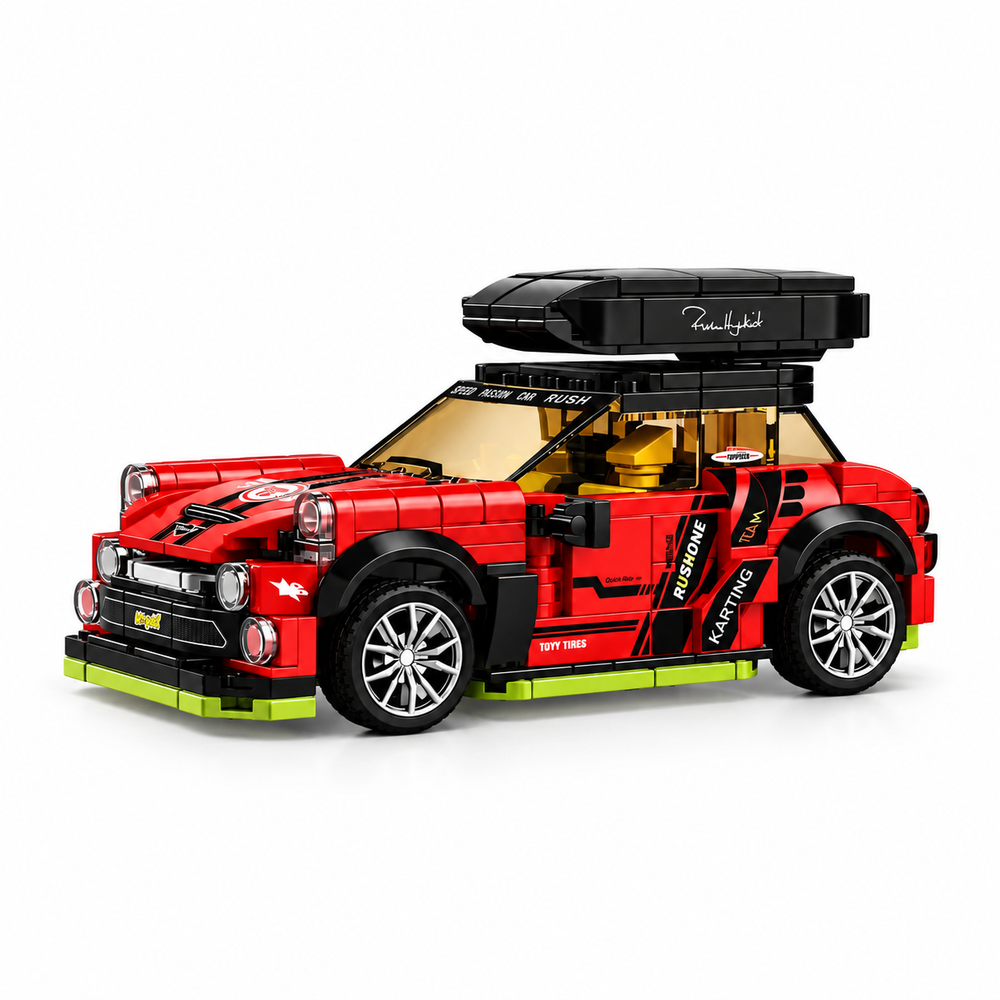 358PCS City Travel Edition custom car building blocks model centered on a white background