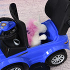 2-in-1 Toddler Push Car & Stroller | Blue Ride-On with Music | ToyIvia