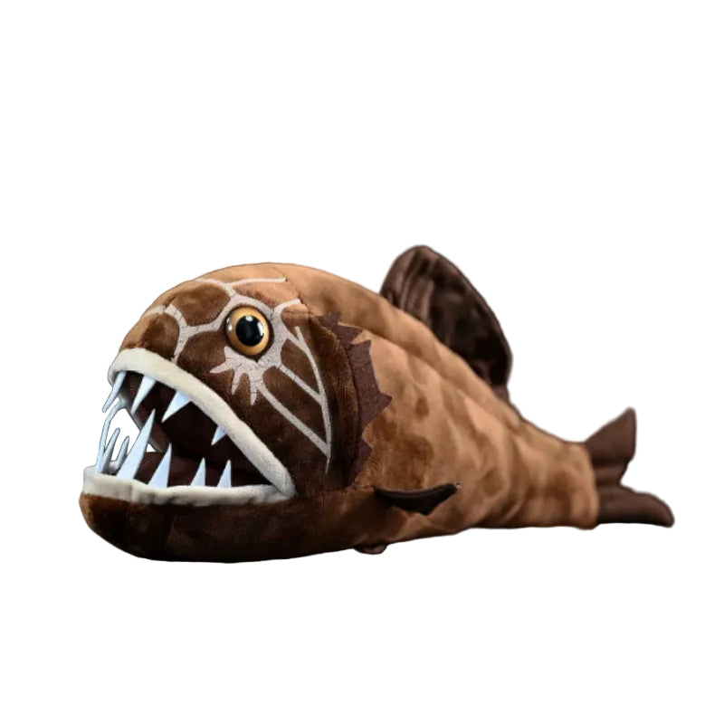 36CM Angled-Body Golden-Eyed Grouper Plush Toy Sea Animal
