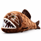 36CM Angled-Body Golden-Eyed Grouper plush toy on a clean white studio background.