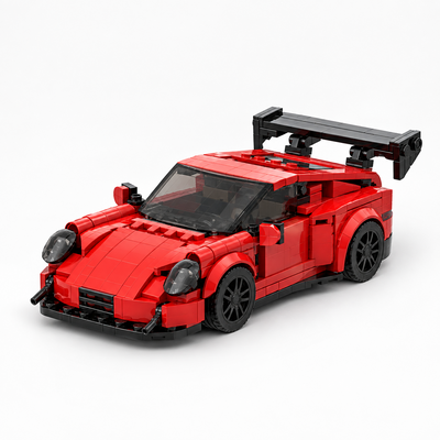 The Scarlet Speedster: 374-Piece Red Sports Car DIY Construction Kit
