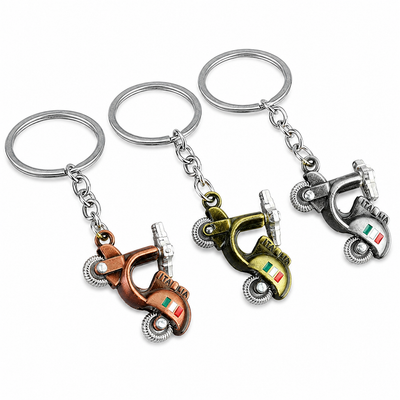 3D Vintage Scooter Keychain – Metal Motorcycle Vespa Keychain