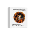 Optical Feline: 3D Vision Effect Cat Wooden Puzzle