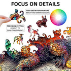 3D Dragon Wooden Jigsaw Puzzle for Adults | Irregular Animal Shape Fantasy Art - Toylvia™