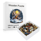 3D Enchanted Wolf Forest Wooden Puzzle - Moonlight Animal Jigsaw Art | Toylvia™