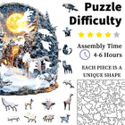 3D Enchanted Wolf Forest Wooden Puzzle - Moonlight Animal Jigsaw Art | Toylvia™