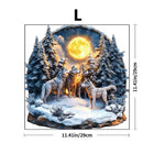 3D Enchanted Wolf Forest Wooden Puzzle - Moonlight Animal Jigsaw Art | Toylvia™