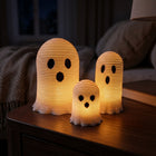3PCS Halloween 3D Printed Ghost Spring Decor Ornaments