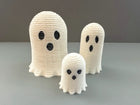 3PCS Halloween 3D Printed Ghost Spring Decor Ornaments