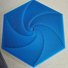 3D Printed Hexagonal Tower Fidget Kinetic Desktop Toy - Blue / Side Diameter 12cm