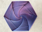 3D Printed Hexagonal Tower Fidget Kinetic Desktop Toy - Red And Blue / Side Diameter 12cm
