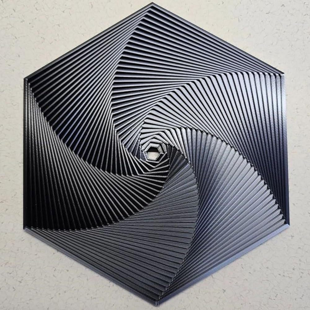 3D Printed Hexagonal Tower Fidget Kinetic Desktop Toy