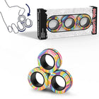 3PCS Magnetic Rings Fidget Toy Set Spinner Rings Desk Toy