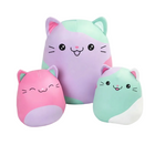 3PCS New Cat Pillow Plush Set - Cartoon Cute Stuffed Animals