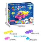 40-Piece Squishy Jelly Building Blocks Sensory Toy Set