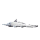 66CM Long-Snouted Silver Shark Plush Toy Realistic Ocean Animal