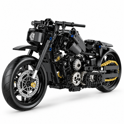 538pcs Classic Motorcycle Moto Road Racer Building Blocks