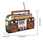 554PCS Retro Boombox Radio Building Block Set – Vintage Music Player DIY Display Model