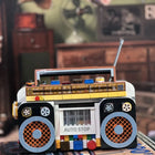 554PCS Retro Boombox Radio Building Block Set – Vintage Music Player DIY Display Model