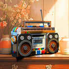 554PCS Retro Boombox Radio Building Block Set – Vintage Music Player DIY Display Model