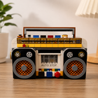 554PCS Retro Boombox Radio Building Block Set – Vintage Music Player DIY Display Model