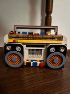 554PCS Retro Boombox Radio Building Block Set – Vintage Music Player DIY Display Model