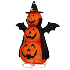5FT 3-Tier Retractable Fabric Pumpkin Halloween Light 130 LEDs