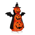 5FT 3-Tier Retractable Fabric Pumpkin Halloween Light 130 LEDs