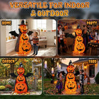 5FT 3-Tier Retractable Fabric Pumpkin Halloween Light 130 LEDs