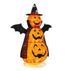 5FT 3-Tier Retractable Fabric Pumpkin Halloween Light 130 LEDs