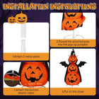 5FT 3-Tier Retractable Fabric Pumpkin Halloween Light 130 LEDs
