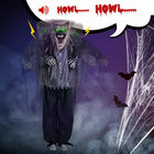 6.9FT Animated Standing Werewolf Halloween Prop Motion & Sound