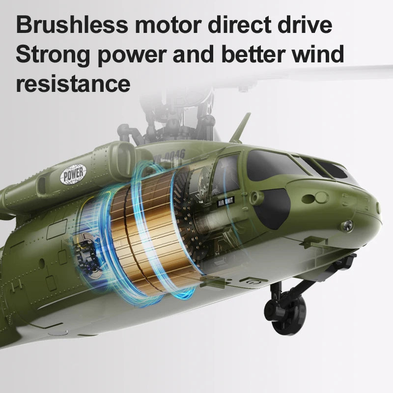 Detailed view of the internal 6-axis gyro system for ultra-stable flight control.