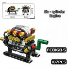 Mini Engine Building Blocks Set | Turbo Cylinder STEM Toy Kit