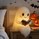 6-Inch Cute Ghost Reading Book Lamp Halloween Night Light