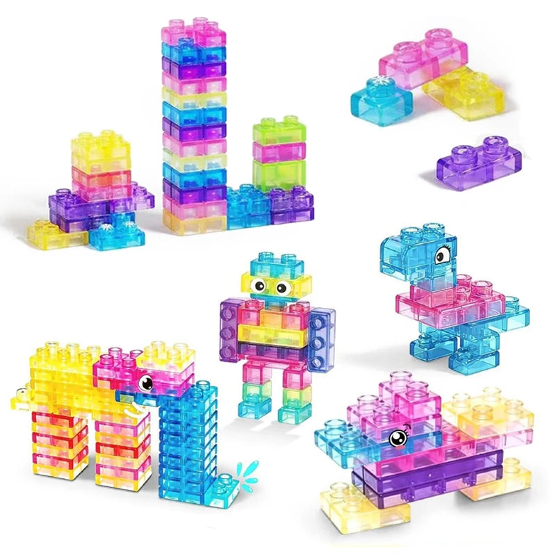 60-Piece Squishy Jelly Building Blocks Sensory Toy Set